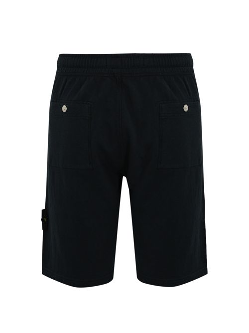 Bermuda shorts in cotone mafile' Navy Blue STONE ISLAND | 6200009S0060V0020